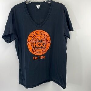 HARLEY DAVIDSON GROUP HOG RALLY SZ XXL C NECK BLACK SHIRT